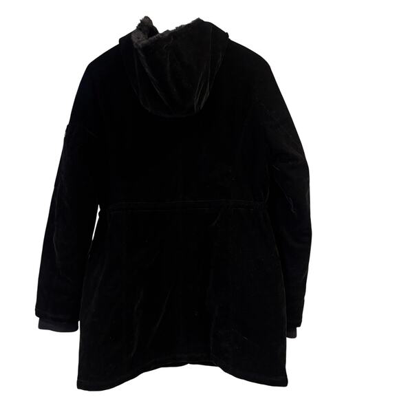 Killstar Stormy Daze Velvet Faux Fur Hood Goth Parka Jacket, Women's size large - Picture 6 of 11